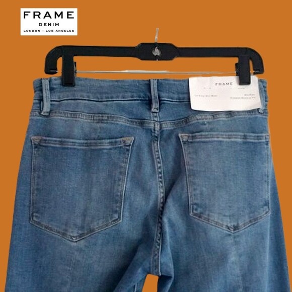 FRAME Denim NEW Bohemian: LE CROP Godet-Inset Flare Mini Boot Jean 29 - Picture 9 of 12